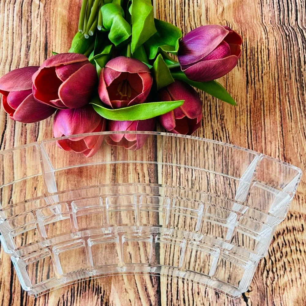 Clear 19 Compartment Curved Cosmetic Organizer